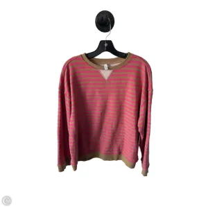 Timeless Cardigan Sweatshirt Crewneck By Wishlist In Brown & Pink, Size: M