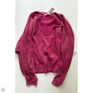 Matte Tone Sweatshirt Crewneck By Free People In Pink, Size: L