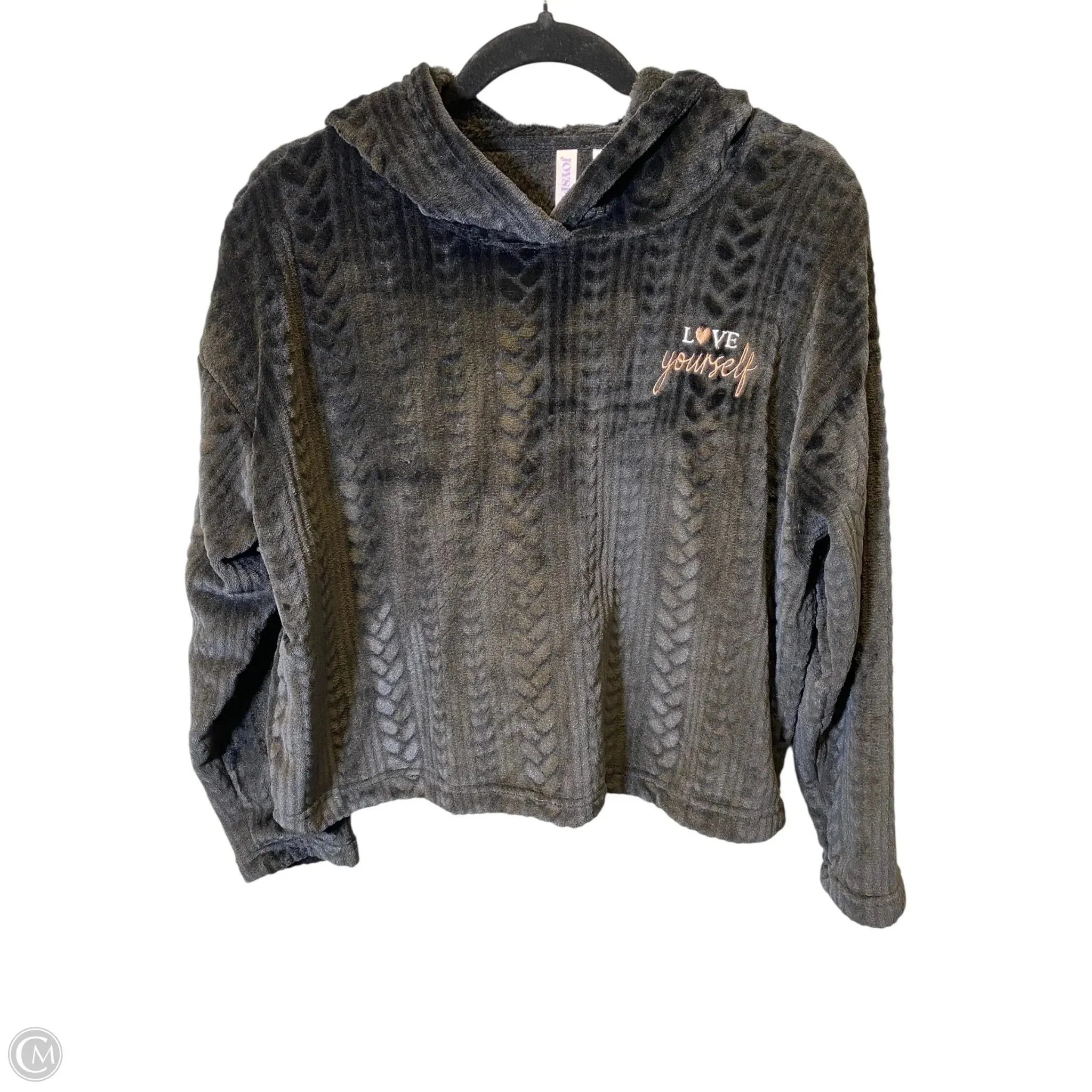 Sweatshirt Hoodie By Joyspun In Black, Size: S Organic Cotton Certification