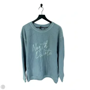 AdjustableHemline HiddenZipperClosure Sweatshirt Crewneck By Clothes Mentor In Blue, Size: L