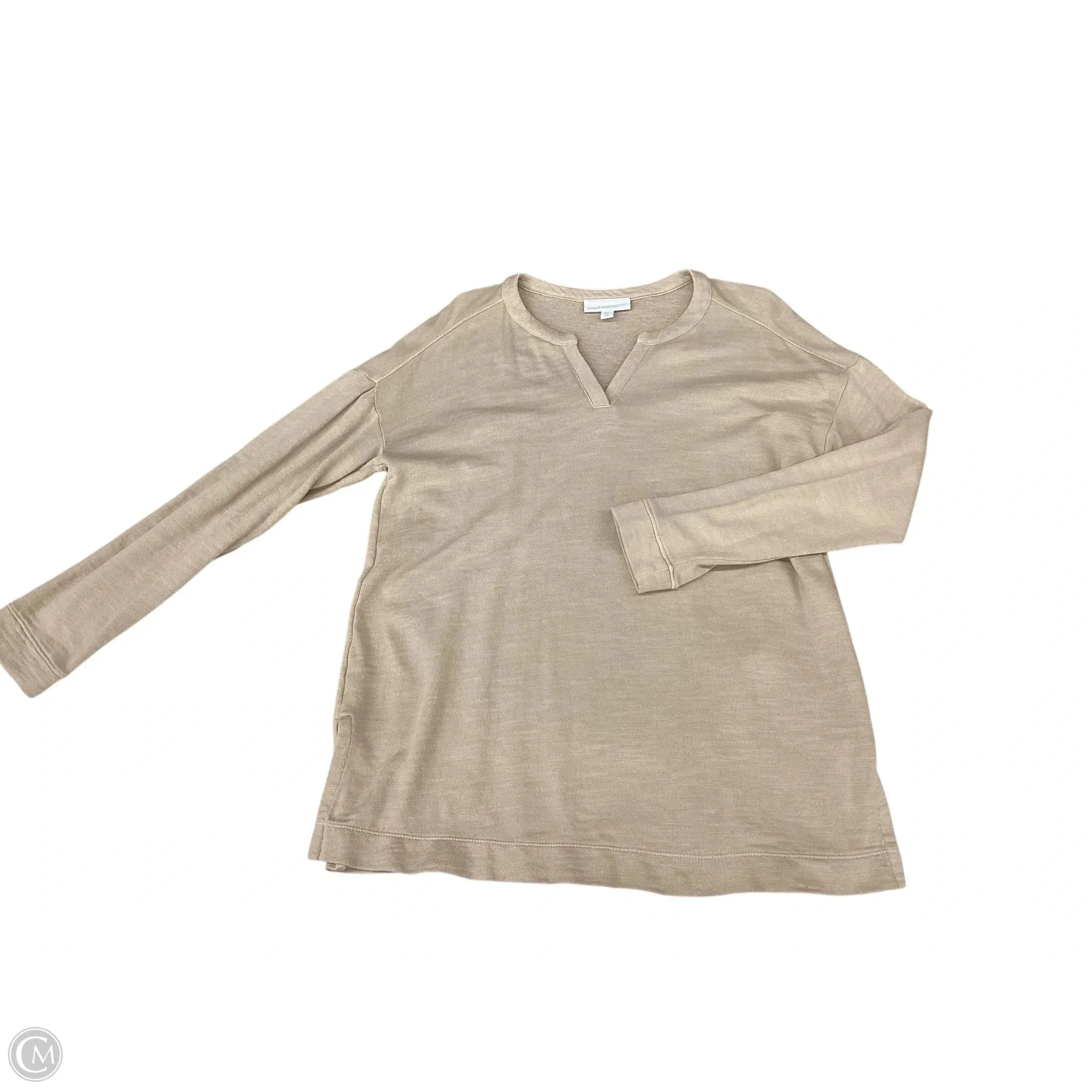 Gym Safe Sweatshirt Crewneck By Pure Jill In Beige, Size: M