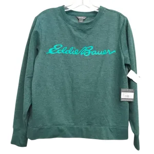 premium fabric Sweatshirt Crewneck By Eddie Bauer In Green, Size:S