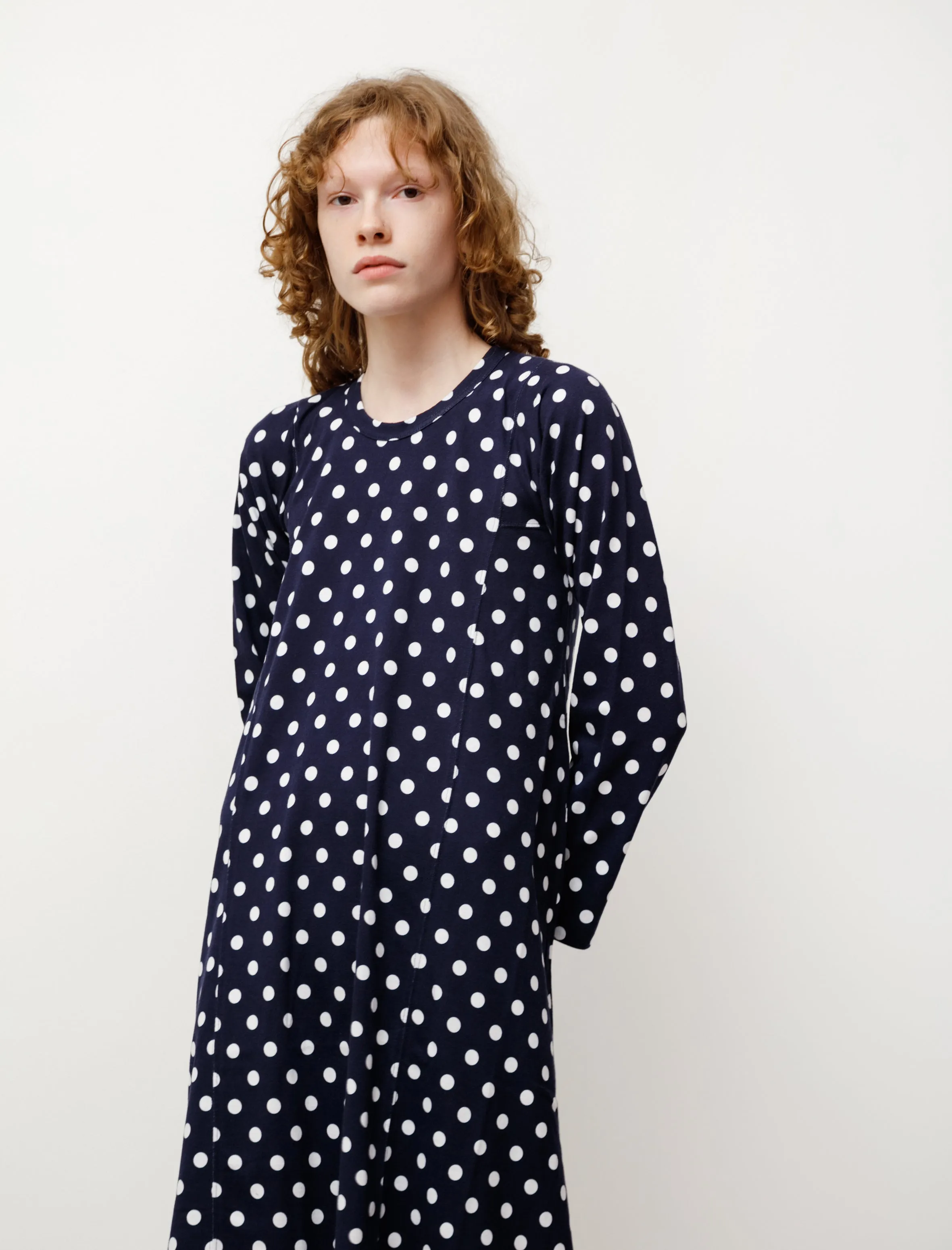 Panelled Polka Dot Jersey Dress Urban Chic EcoConscious Production