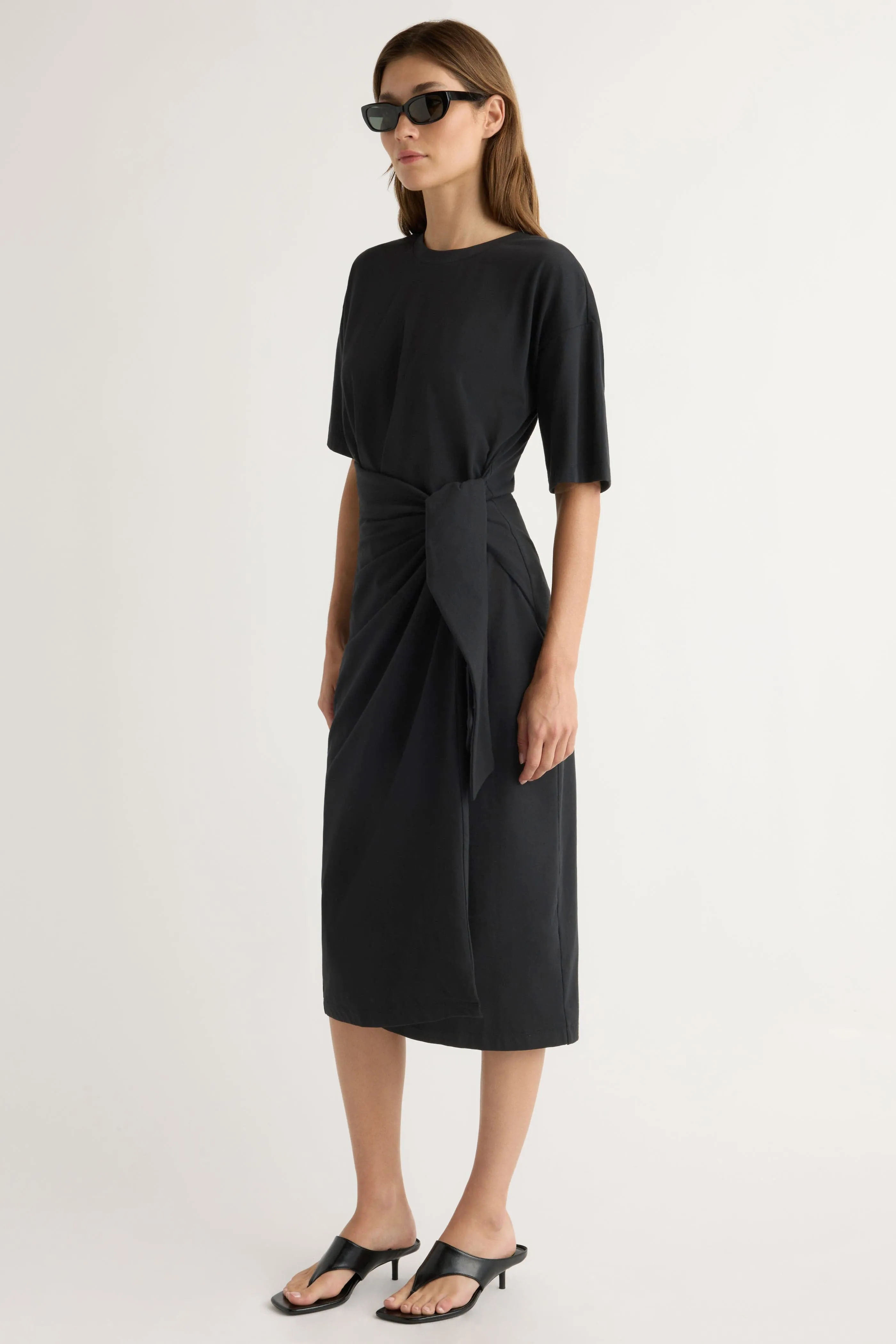 NonRestrictive Cut Noa Organic Cotton T-Shirt Wrap Dress