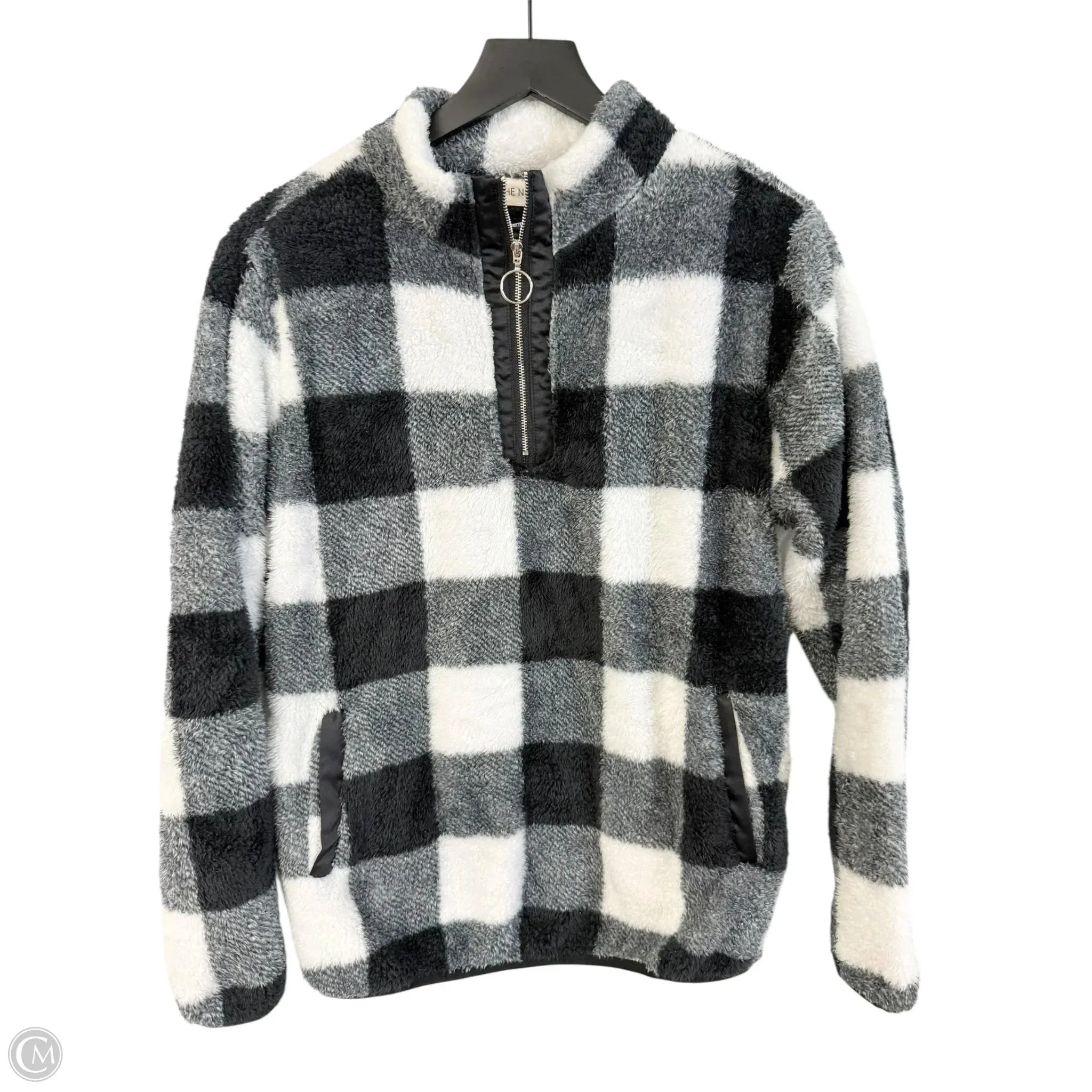Sweatshirt Collar By The Nines In Black & White, Size: S WrinkleResistant