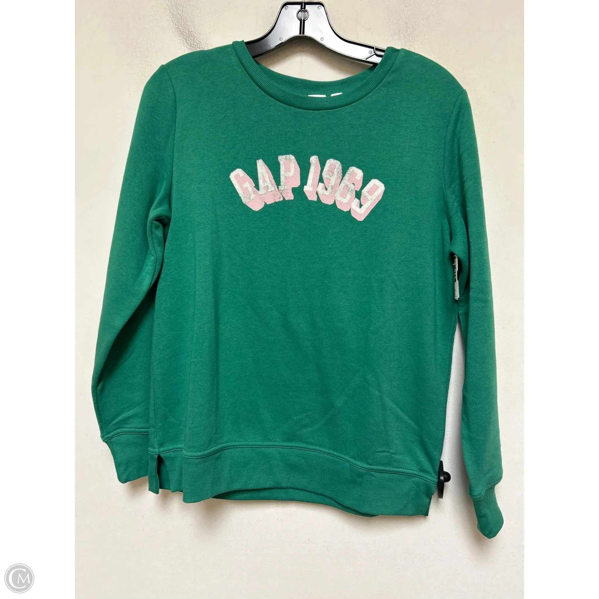 Sweatshirt Crewneck By Gap In Green, Size: Xs Winter Style