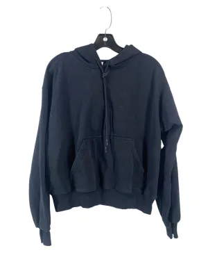 Sporty Design Casual Style Athletic Sweatshirt Hoodie By Fabletics In Black, Size: M