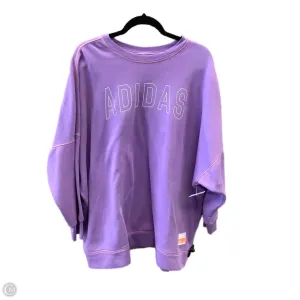 Easy Wear HighDensityWeave Sweatshirt Crewneck By Adidas In Purple, Size: 3x