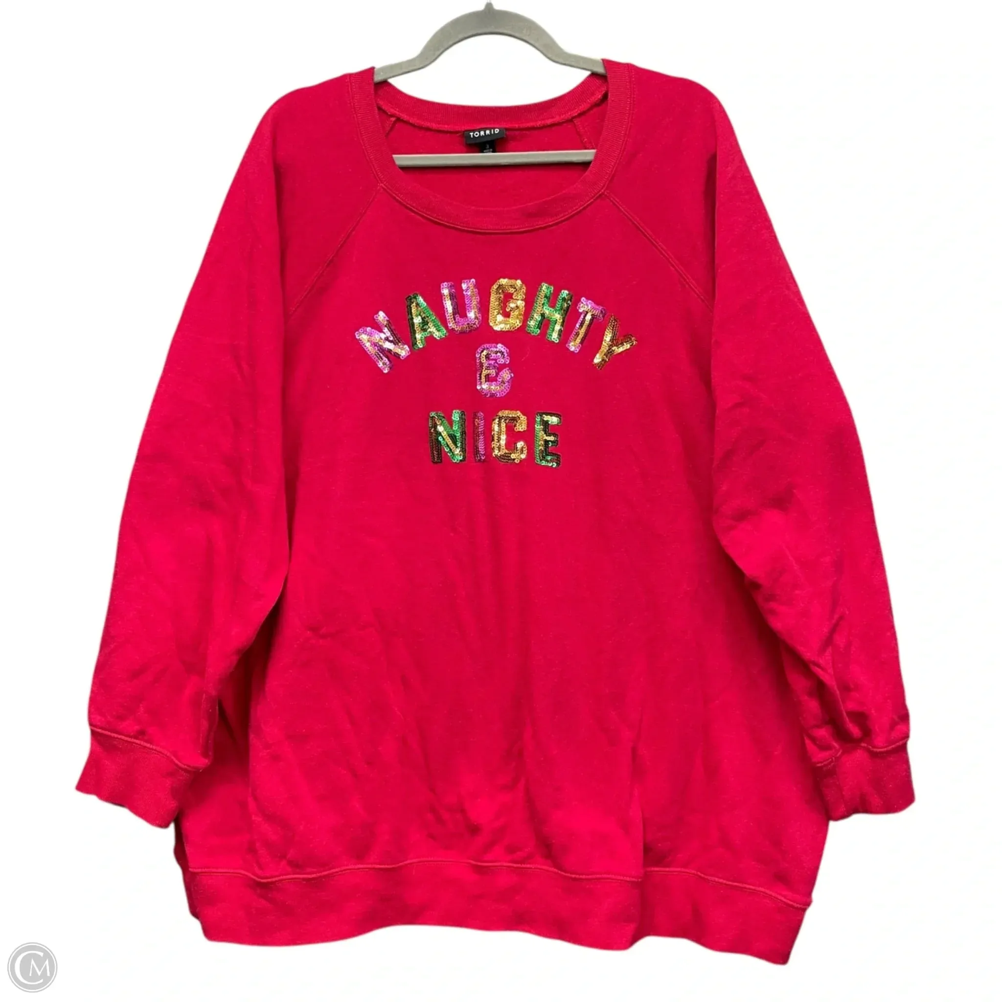 Sweatshirt Crewneck By Torrid In Red, Size: 3x Ventilated Back Panels