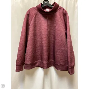 Noble Grace Easy Style Athletic Sweatshirt Collar By Livi Active In Maroon, Size: 1x