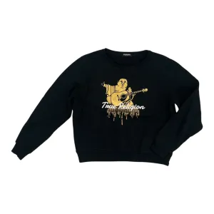 Cool Design Sweatshirt Crewneck By True Religion In Black, Size:Xs
