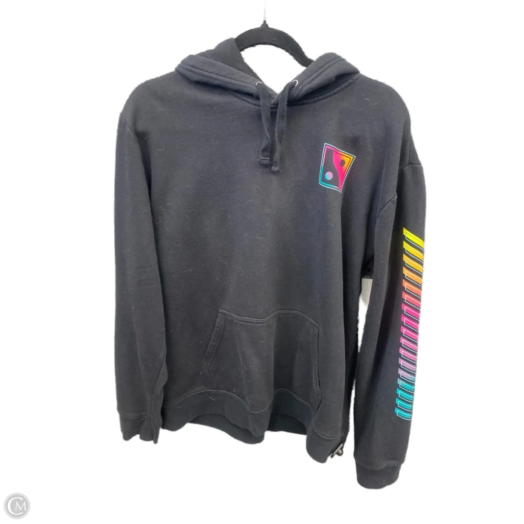 Sweatshirt Hoodie By Clothes Mentor In Black, Size: L EcoConscious Production Pure Tone