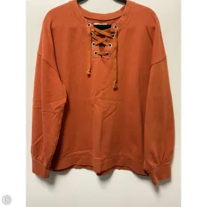 Sweatshirt Crewneck By Madewell In Coral, Size: Xl Smart Glow Mediterranean Air