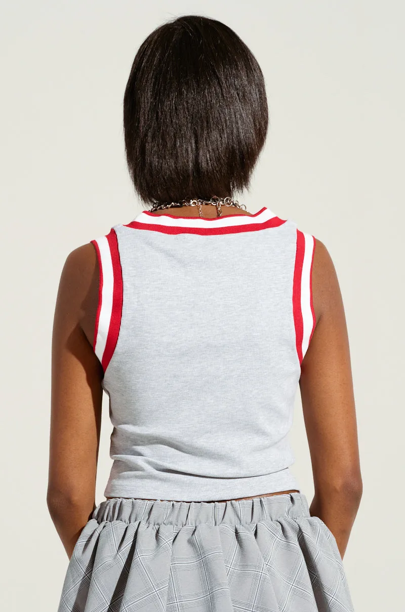 ROSTER GRAPHIC CROPPED TANK Move Freely Enhanced Breathability