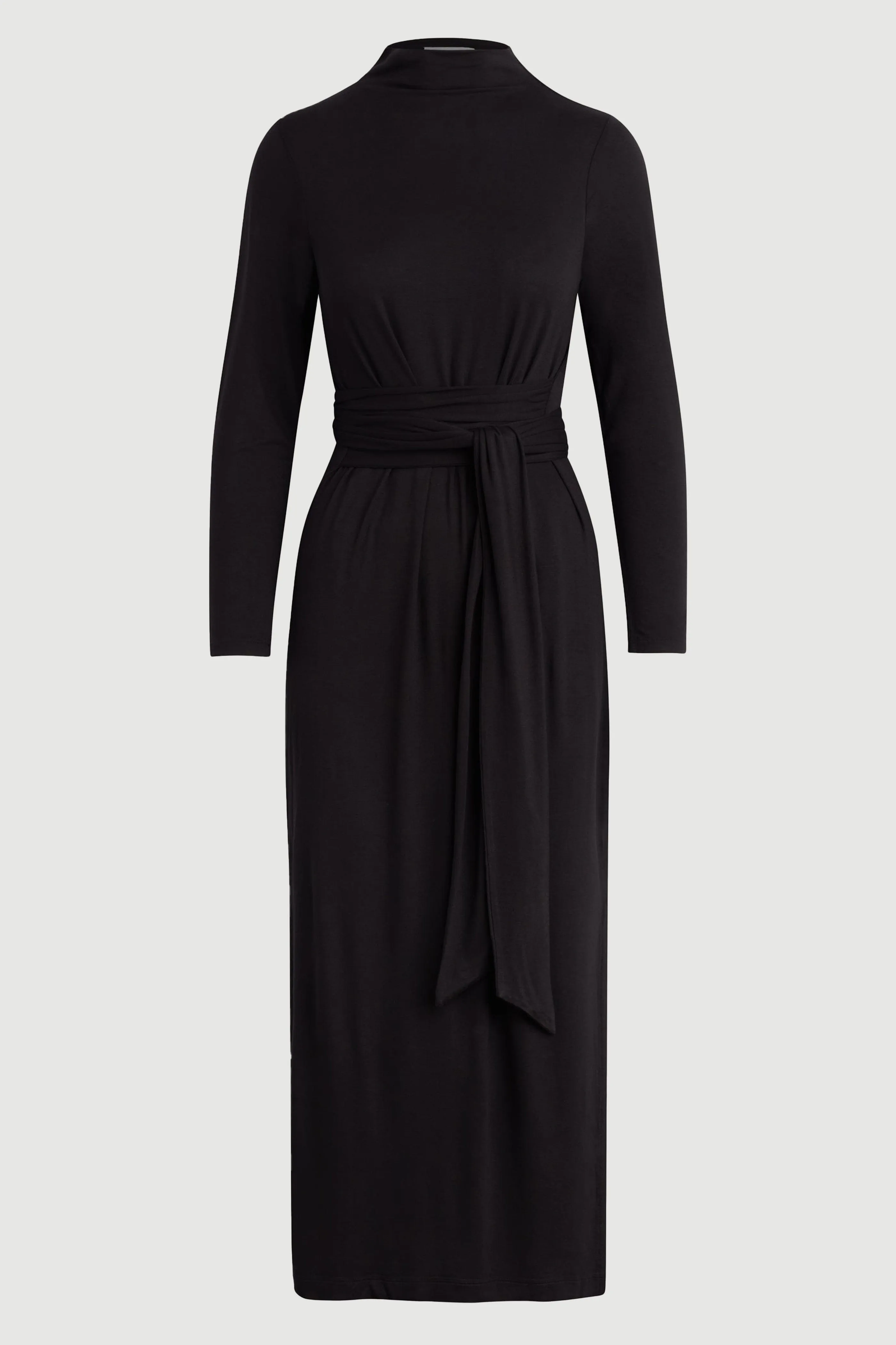 Vero Tie-Front Long-Sleeve Dress (Petite) MachineWashable