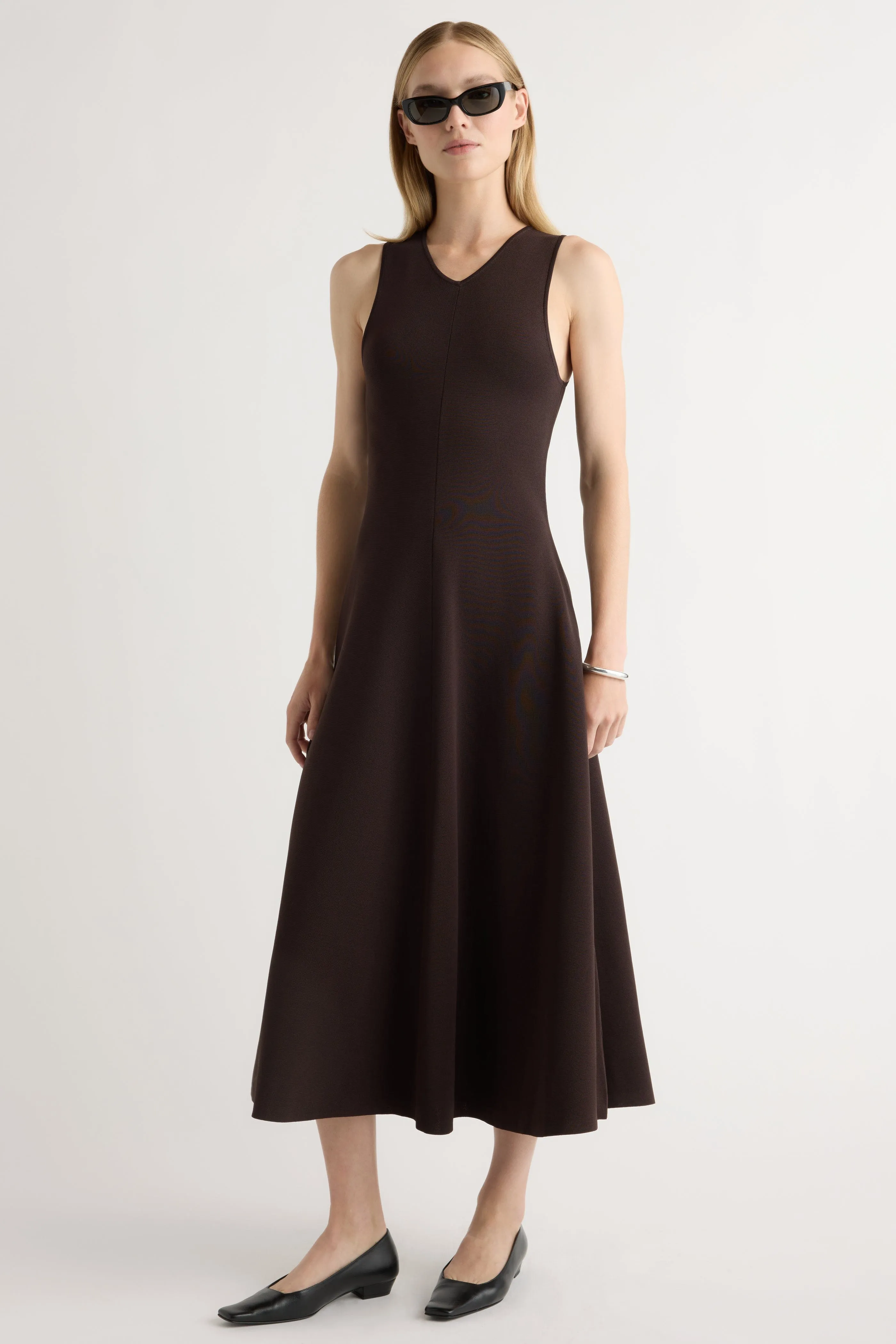 Enya Cinch-Waist Knit Dress Business Wear Team Vibe