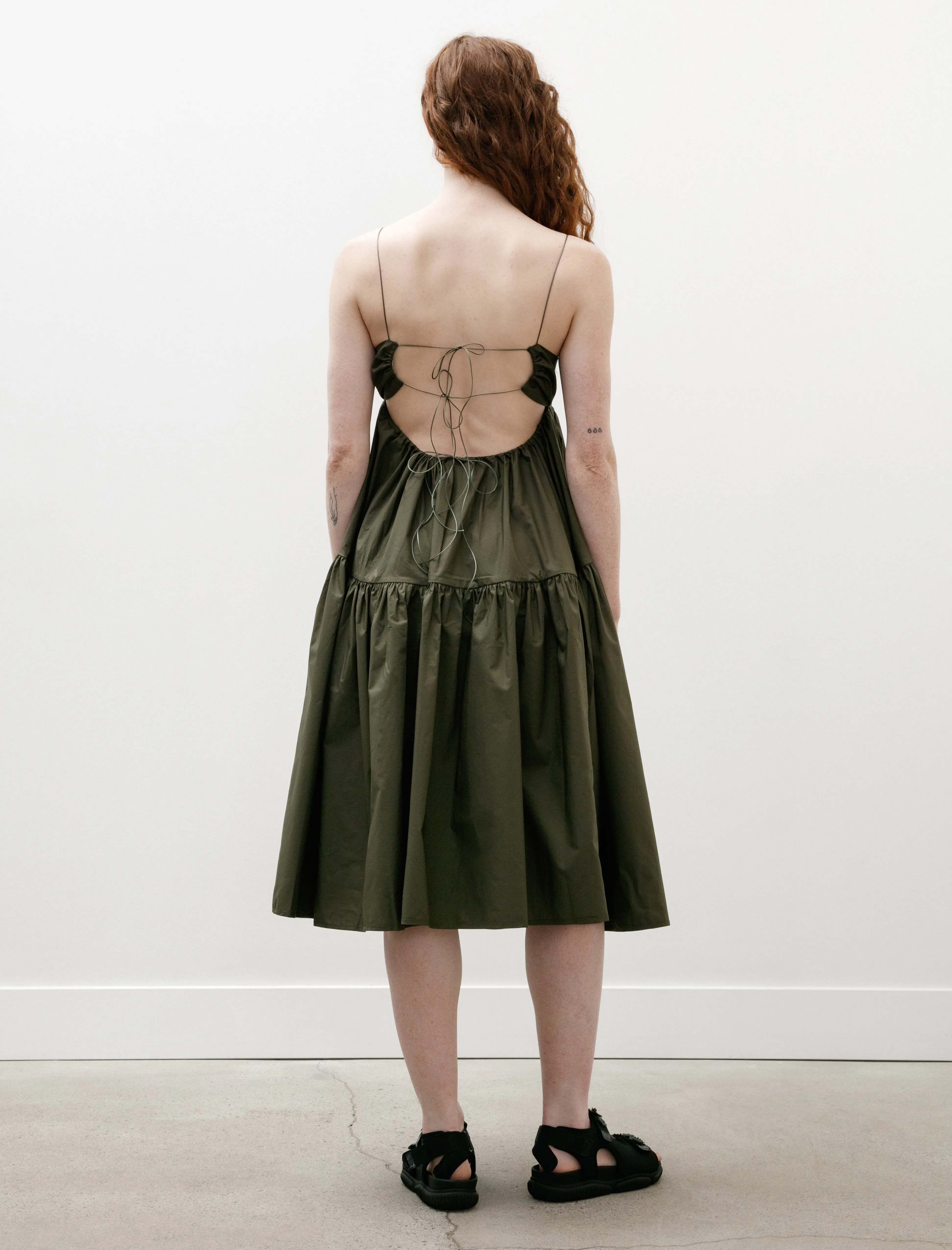 DurableWeave Opaque Core Sofie Dress Cotton Pine Green