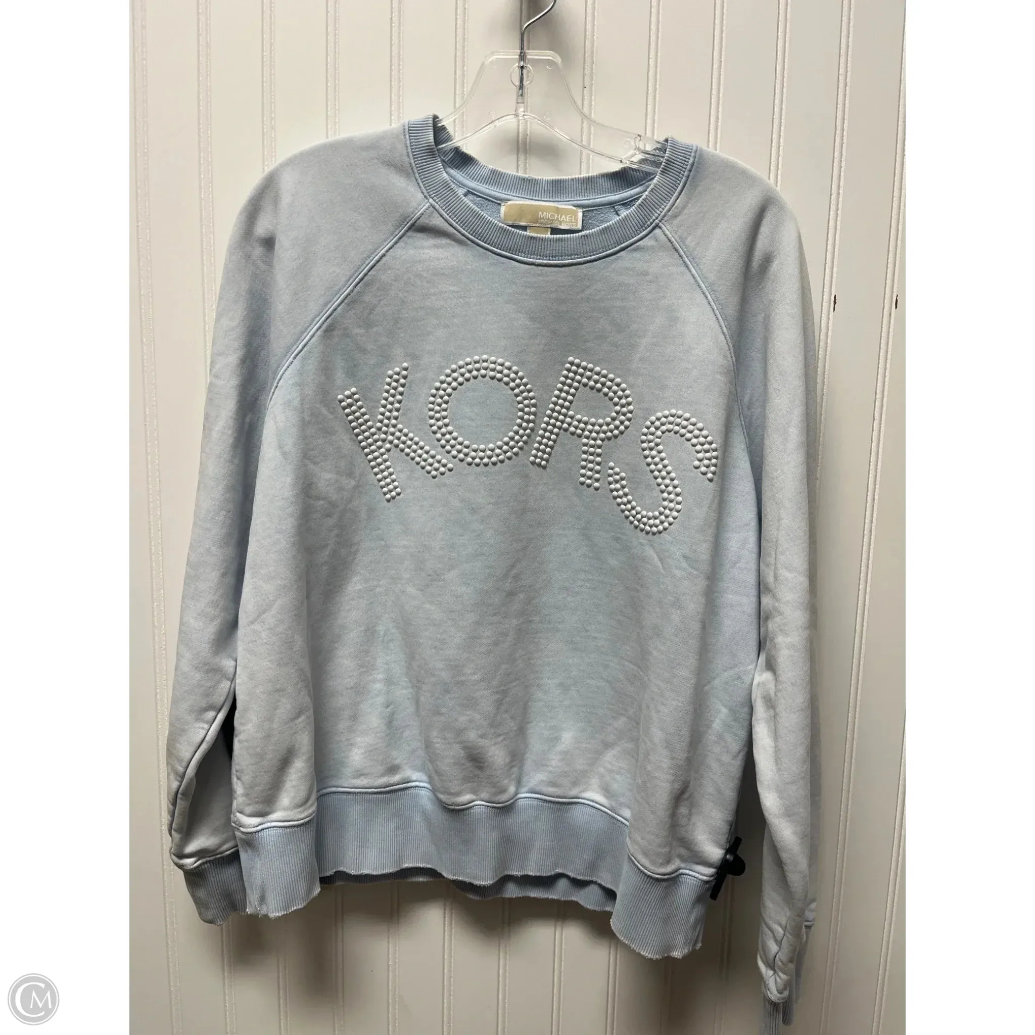 Chic Edge Sweatshirt Crewneck By Michael By Michael Kors In Blue, Size: L
