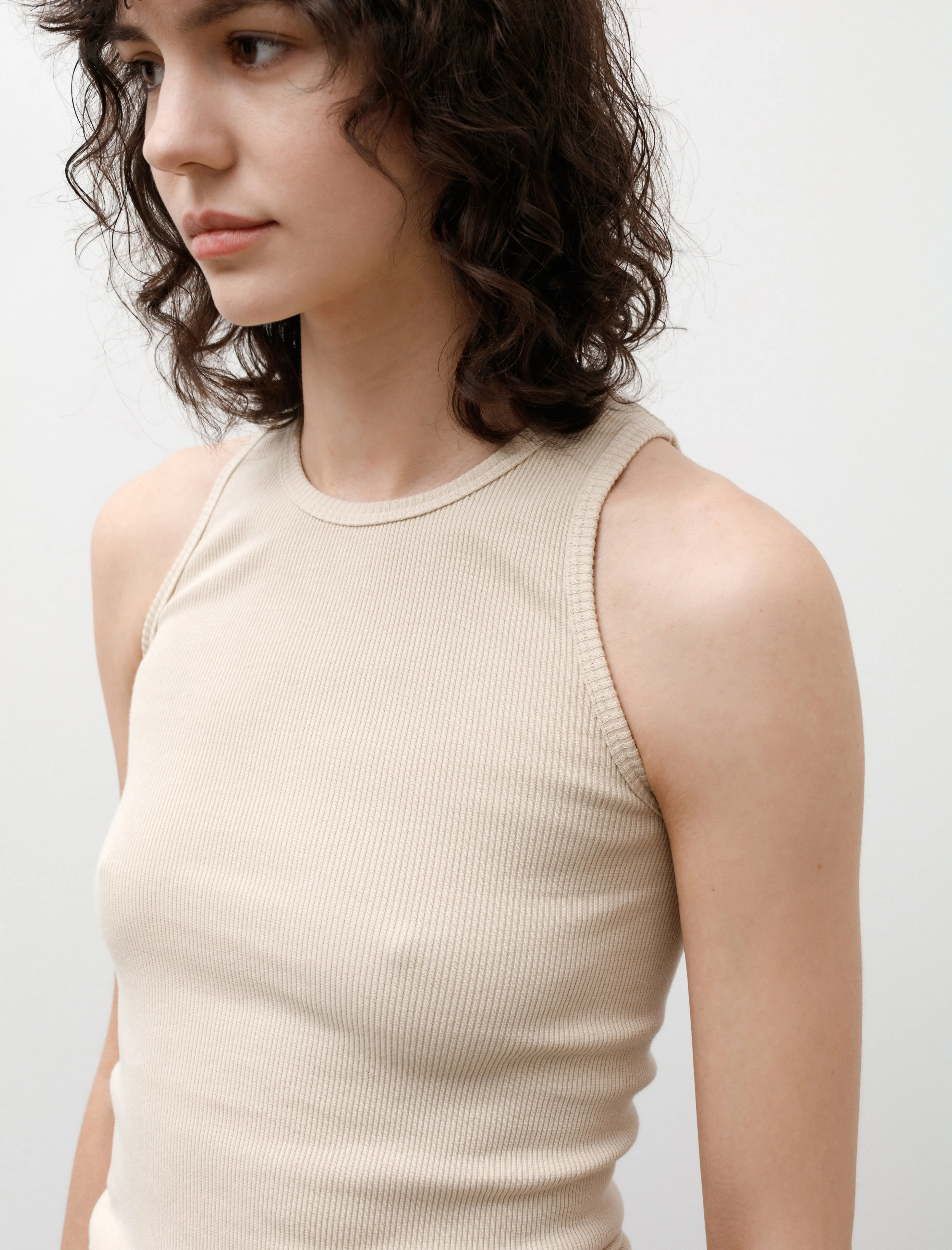 Canotta Tank Top Beige Model Edge
