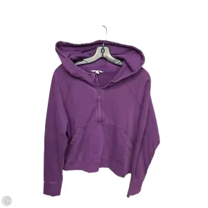 Athletic Sweatshirt Hoodie By Joy Lab In Purple, Size: M Reflective accents ShockAbsorbent Padding