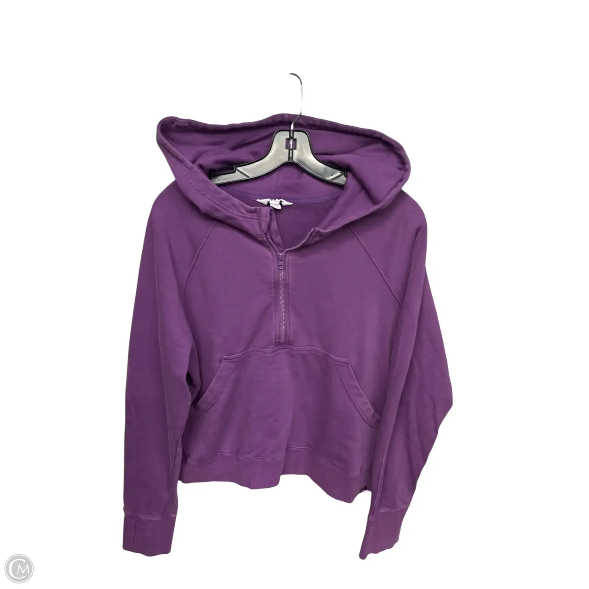 Athletic Sweatshirt Hoodie By Joy Lab In Purple, Size: M Reflective accents ShockAbsorbent Padding