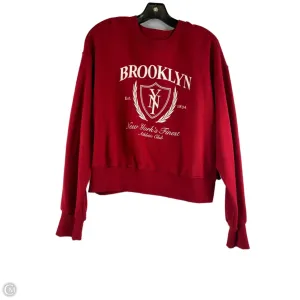 Sweatshirt Crewneck By Old Navy In Red & White, Size: M Fashion Accessory City Soul