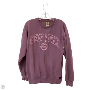 Ventilated Back Panel Sweatshirt Crewneck By Clothes Mentor In Purple, Size: M