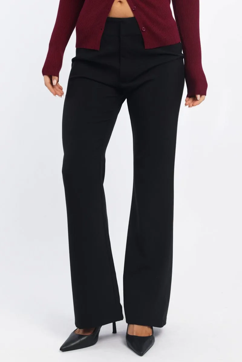 Chill Wear Black Flare Leg Pants