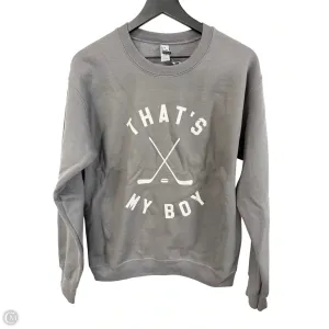 Sweatshirt Crewneck By Gildan In Grey, Size: S MinimalistDesign Breathable knit