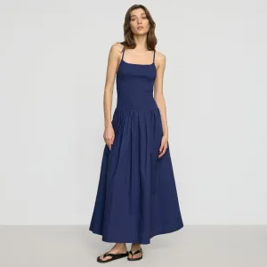 QuickReleaseClosure Venus Smocked Organic Cotton Midi Dress