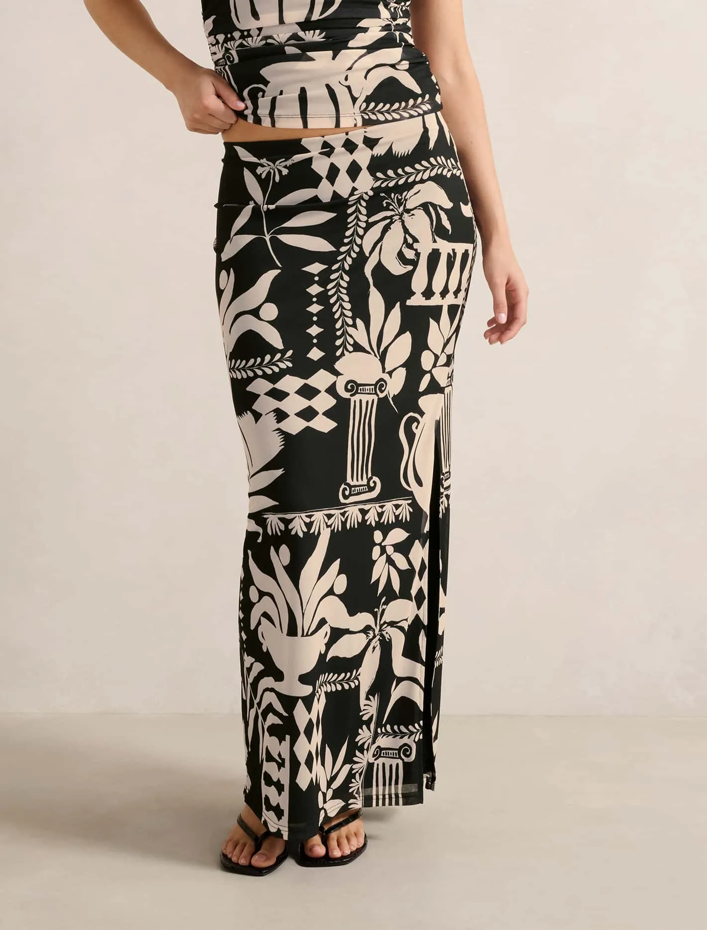 Comfortable Layer HeatReflective Lining Mia Mesh Maxi Skirt