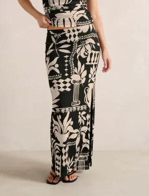 Sheer Glow Forest Air Mia Mesh Maxi Skirt