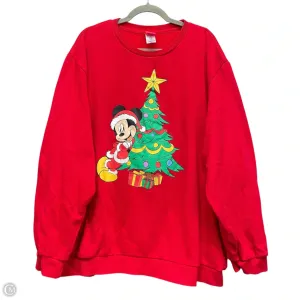 Sweatshirt Crewneck By Disney Store In Red, Size: 3x Cozy Knit