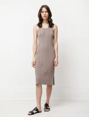 Rib Knit Dress Taupe Spark Glow Heart Glow