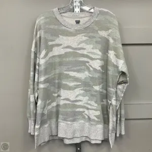Sporty Jacket Sweatshirt Crewneck By Aerie In Camouflage Print, Size: L