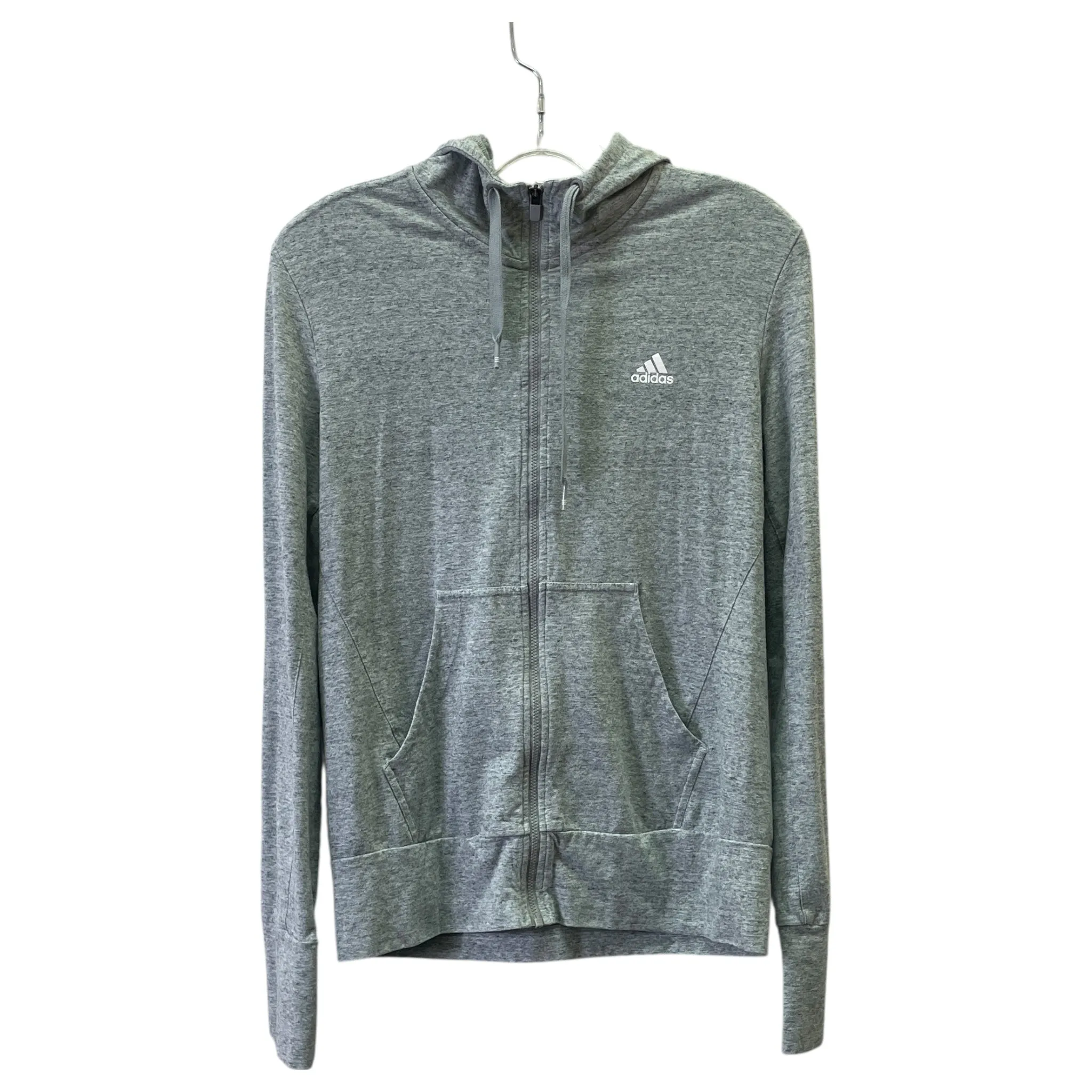 City Casual Athletic Sweatshirt Hoodie By Adidas In Grey, Size:M