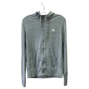 City Casual Athletic Sweatshirt Hoodie By Adidas In Grey, Size:M