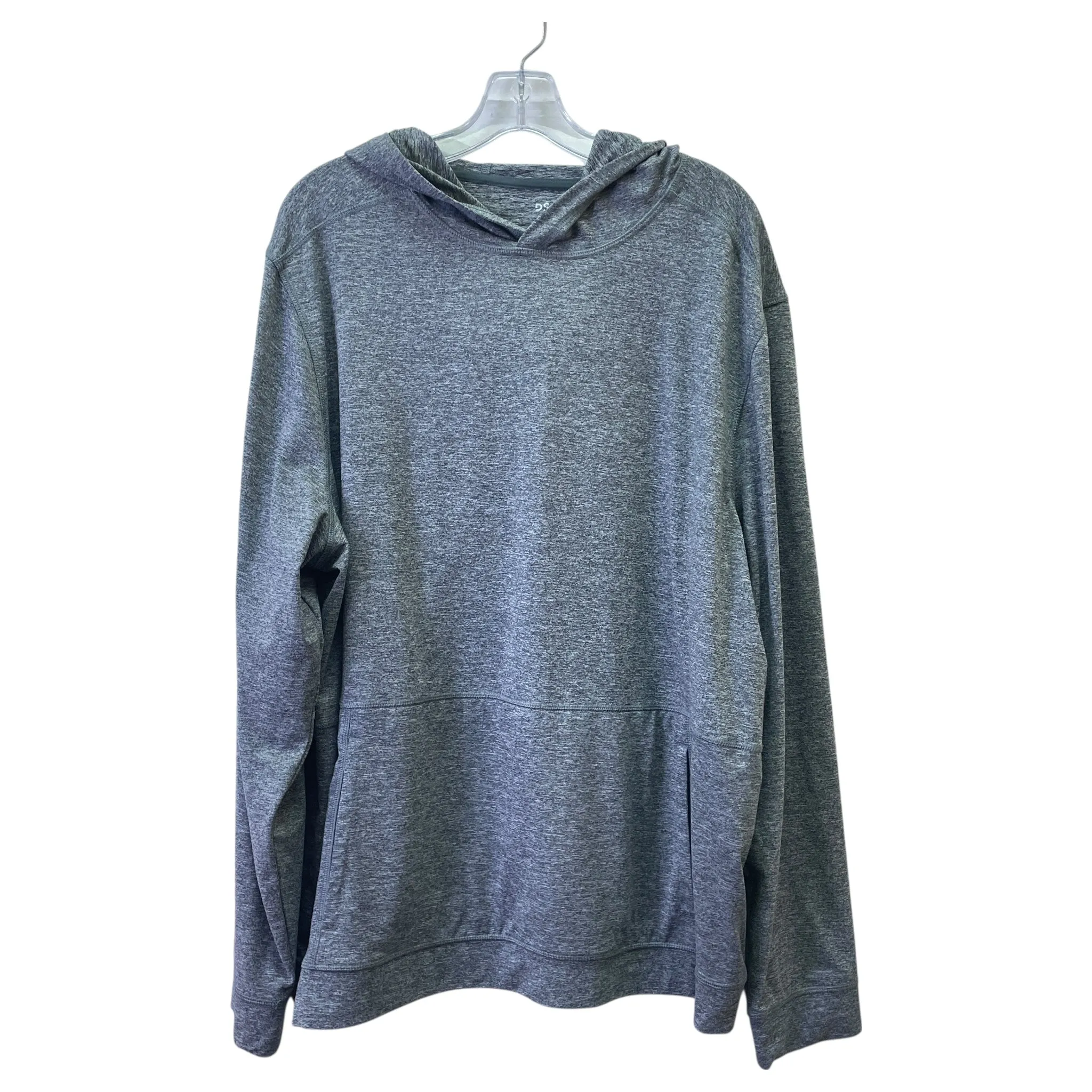 Comfort waistband Athletic Sweatshirt Hoodie By Dsg Outerwear In Grey, Size:2X