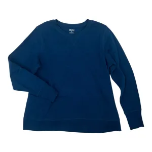 Sweatshirt Crewneck By Tek Gear In Blue, Size:1X DurableSeams CompressionFreeCuffs