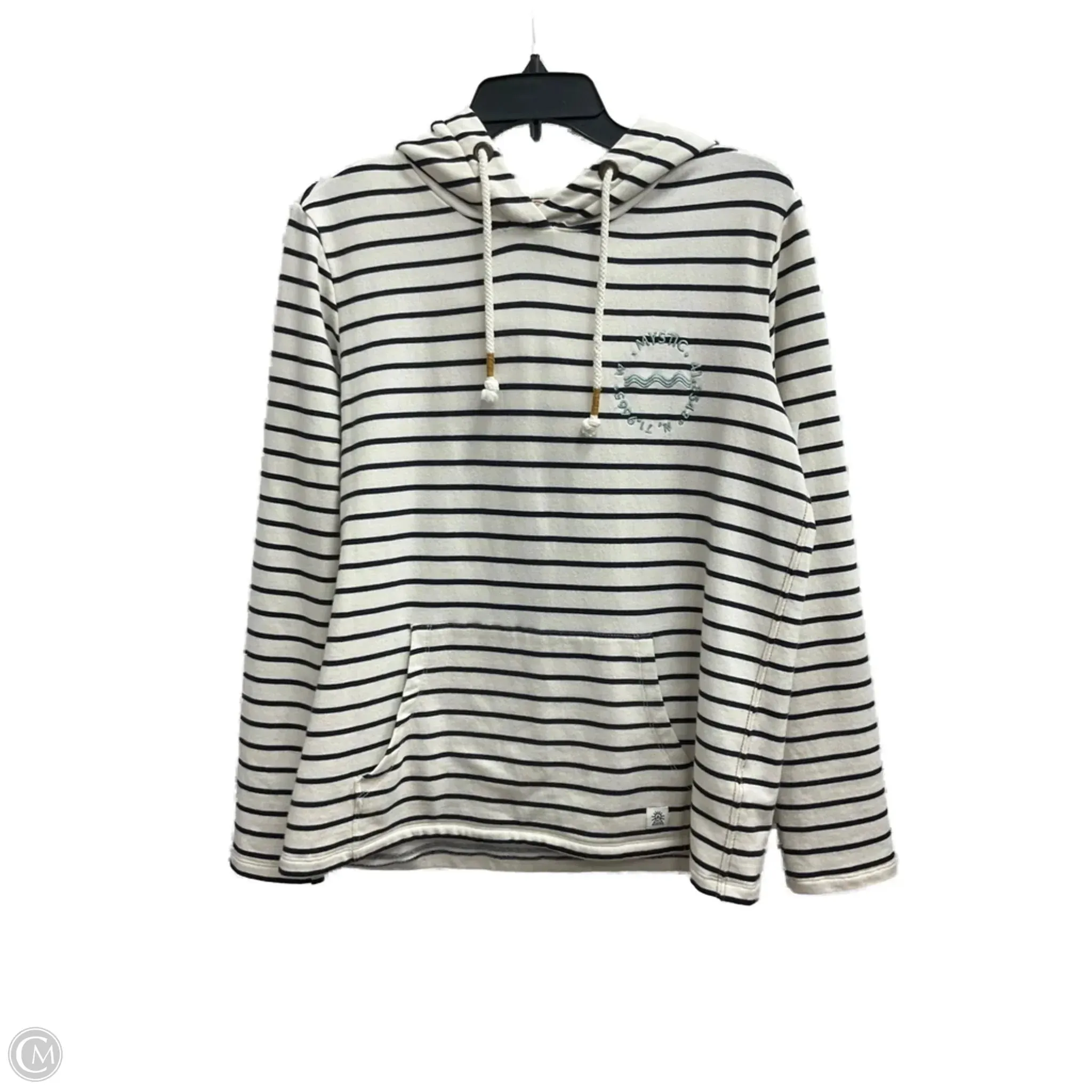 Walk Mood Bold Fashion Sweatshirt Hoodie By Fatface In Striped Pattern, Size: S