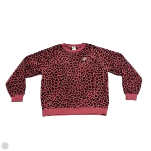 Sweatshirt Crewneck By Nike In Leopard Print, Size: M NonIrritating Seams ReinforcedStitching