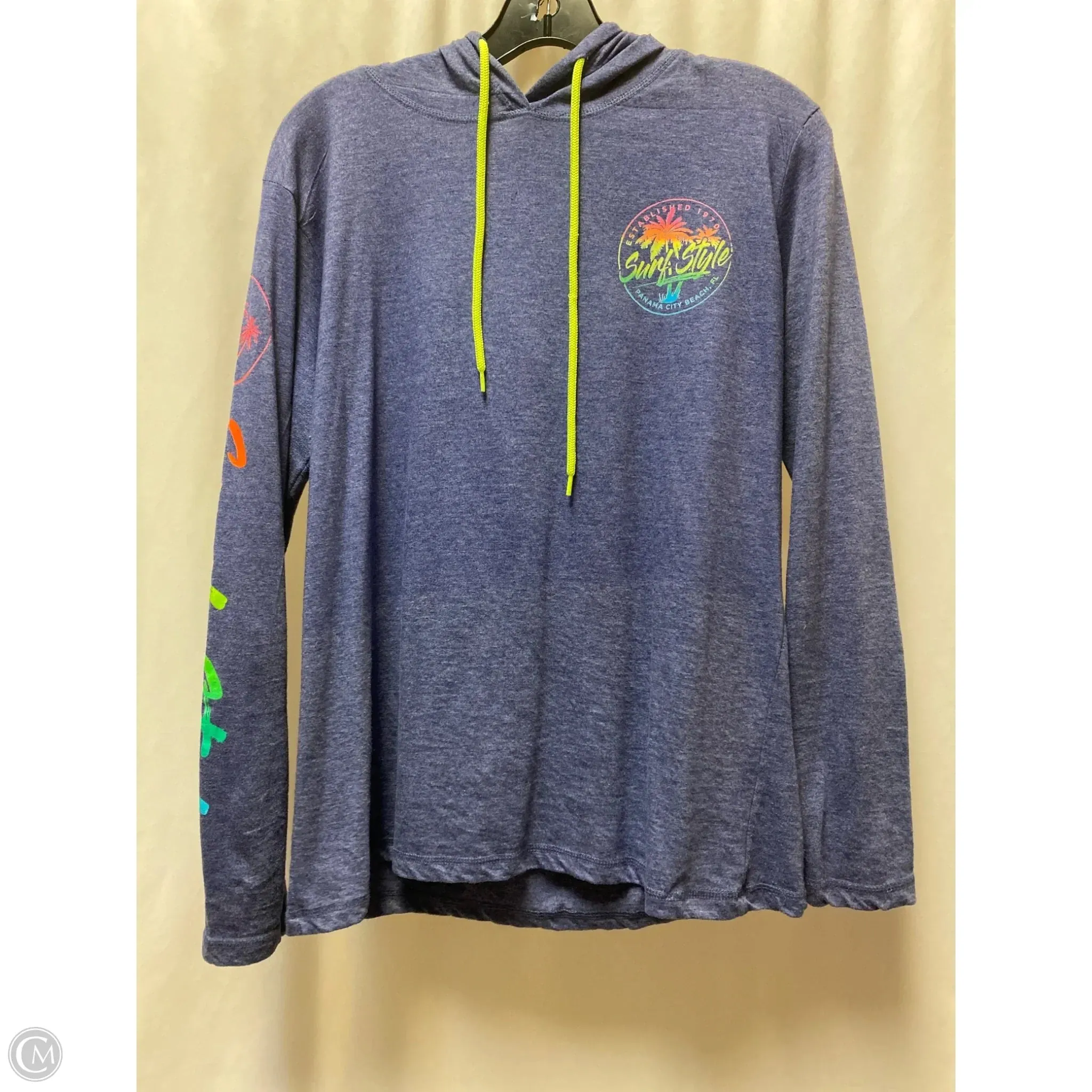 Sheer Glow Luxury Apparel Sweatshirt Hoodie By Clothes Mentor In Purple, Size: L