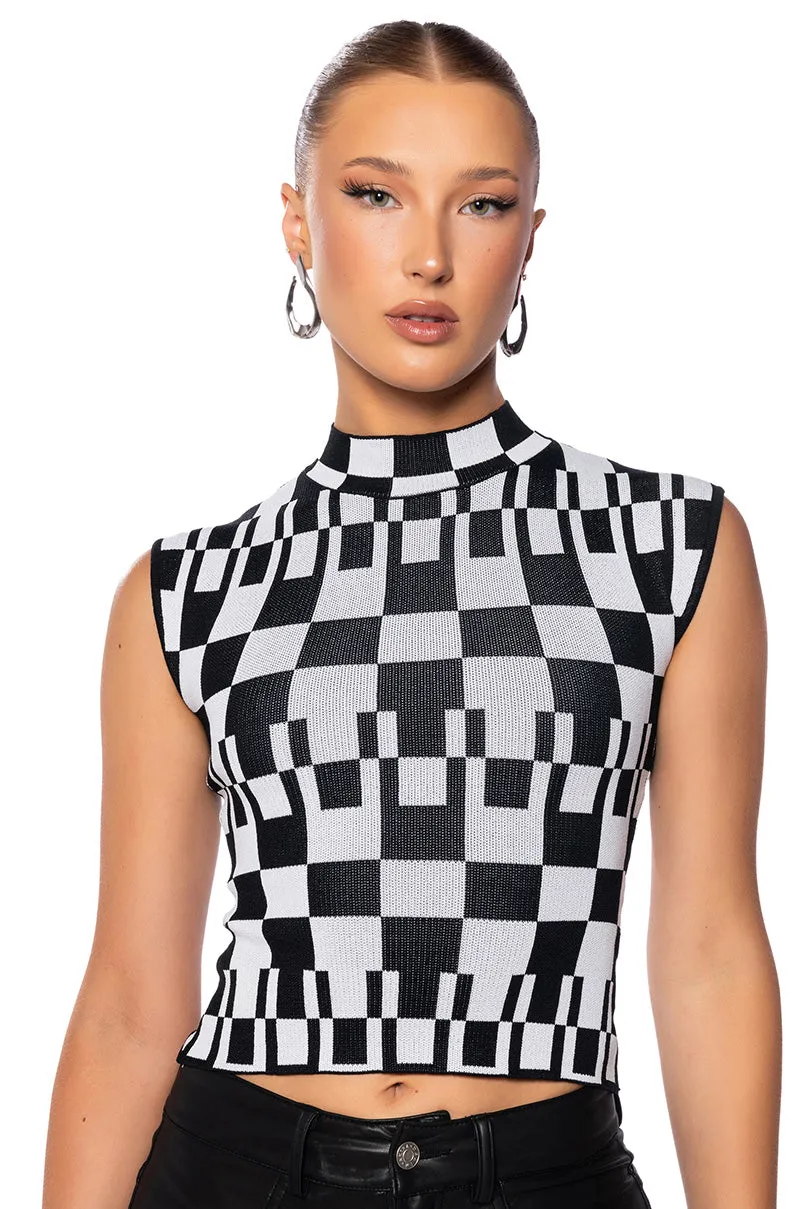 IN MY FEELINGS KNIT MOCK NECK TOP Efficiency - maximized