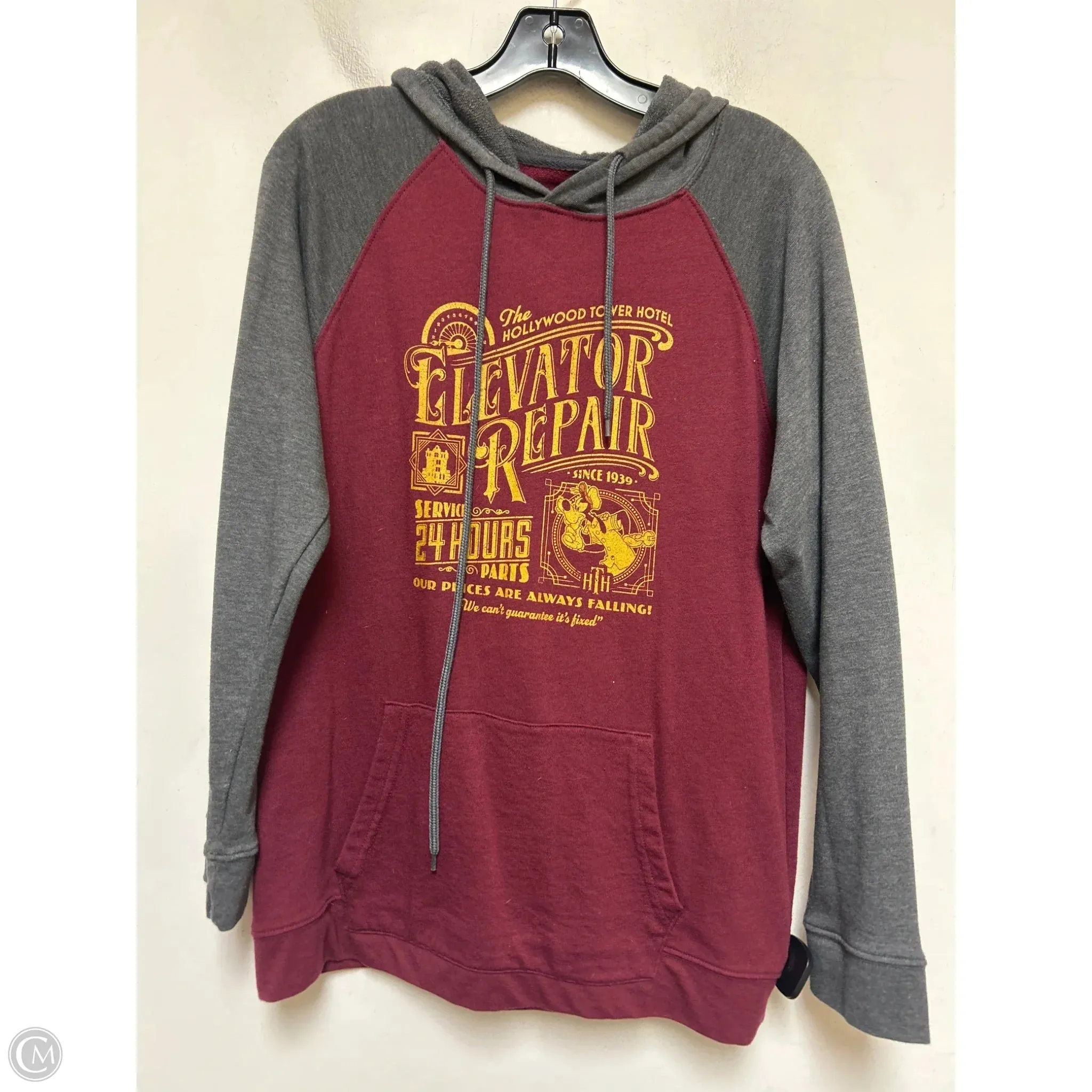 Sweatshirt Hoodie By Disney Store In Grey & Purple, Size: S QuickDrying Material Cozy Pullover