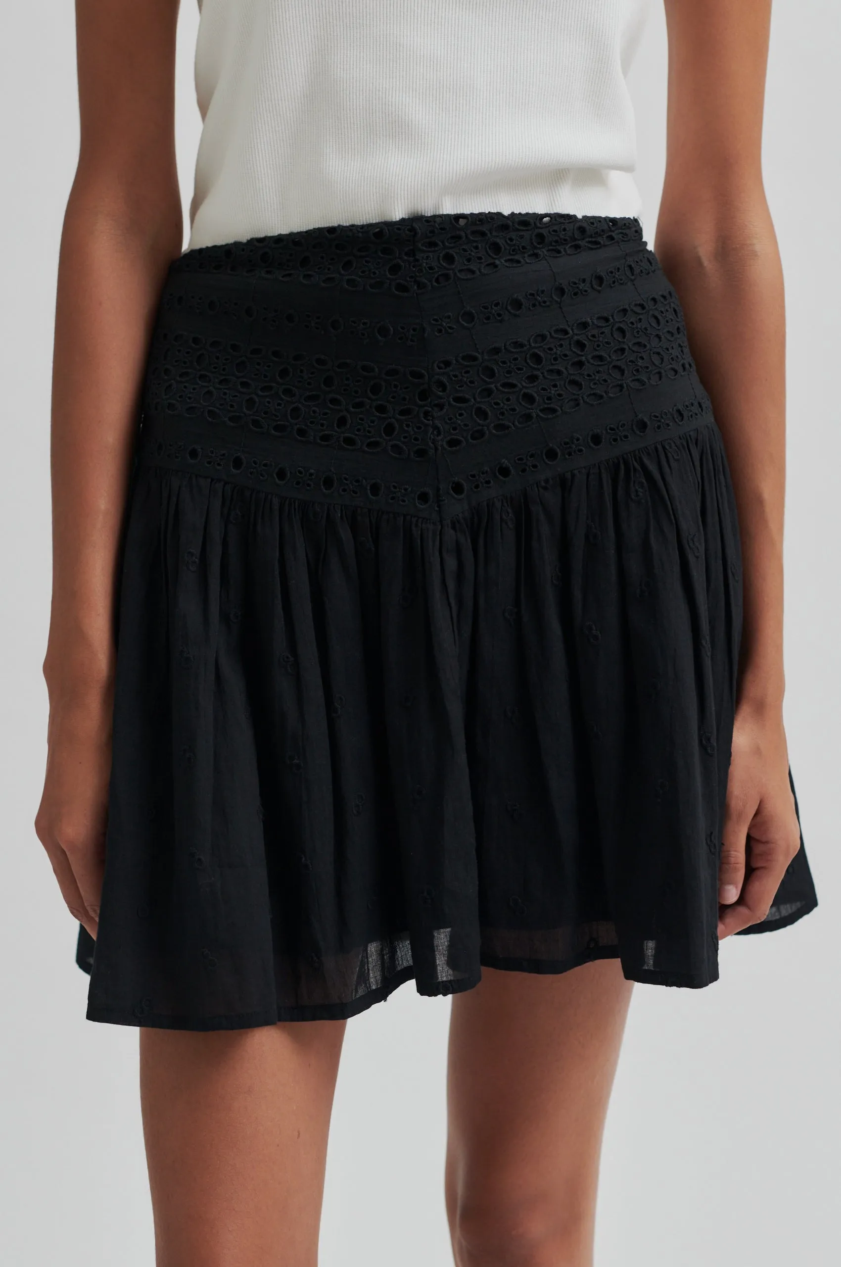 Ericae Mini Skirt Elegant Top Airtight Zipper