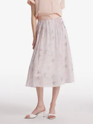 Neat Look Map Print Women Half Skirt
