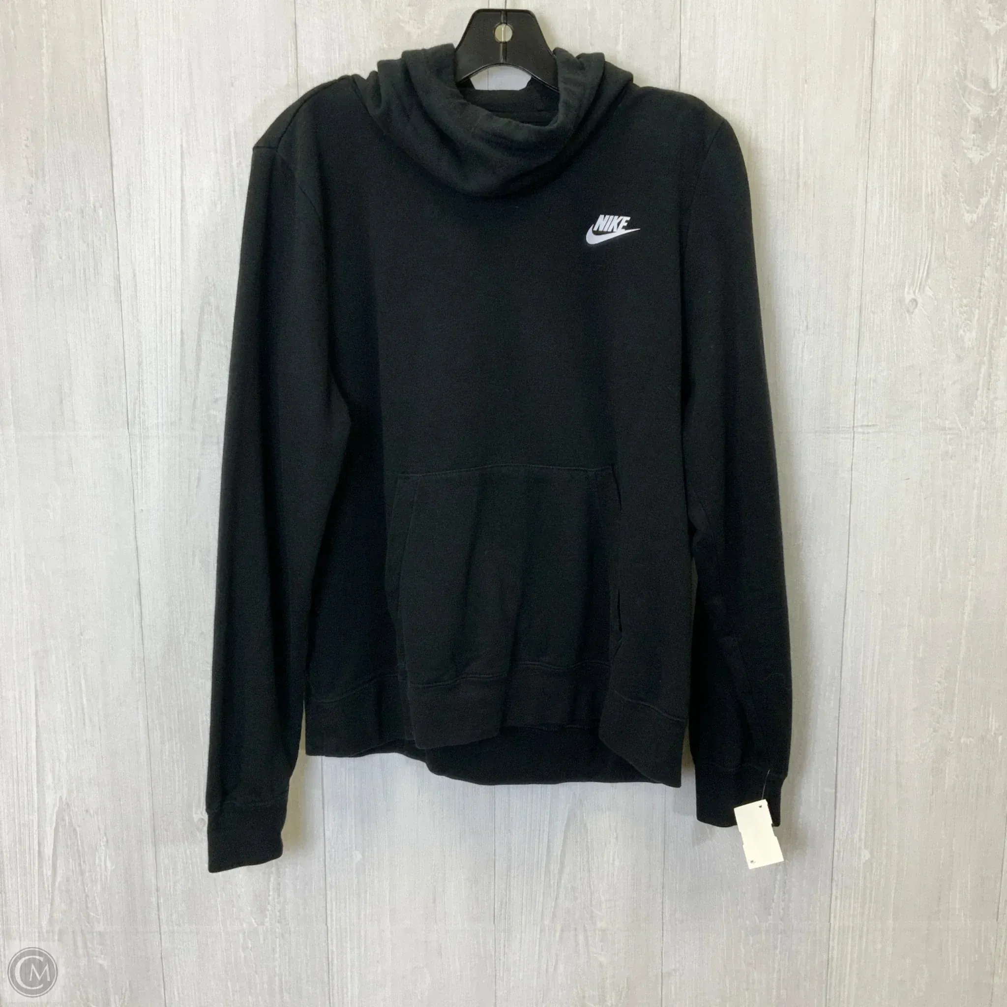 Sweatshirt Hoodie By Nike In Black, Size: L DoubleLayered