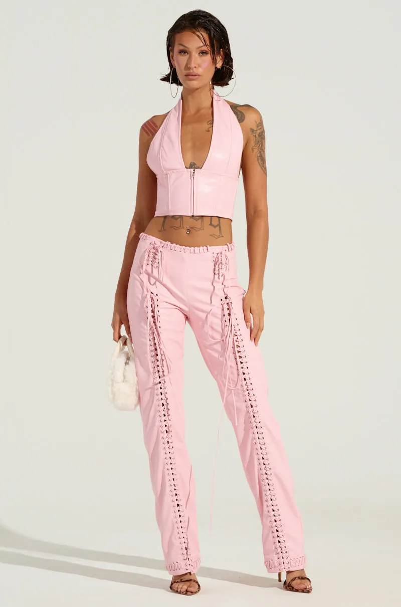 Dimension - appropriate FLASHING LIGHTS FAUX LEATHER TOP