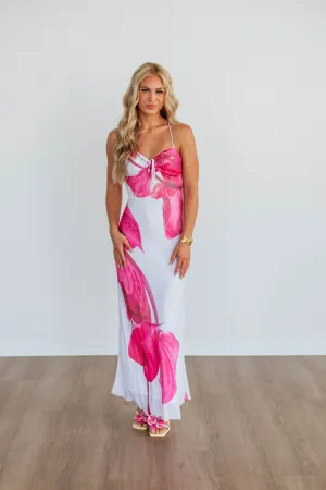 Romea Maxi Dress Soft Pink Tree Arch