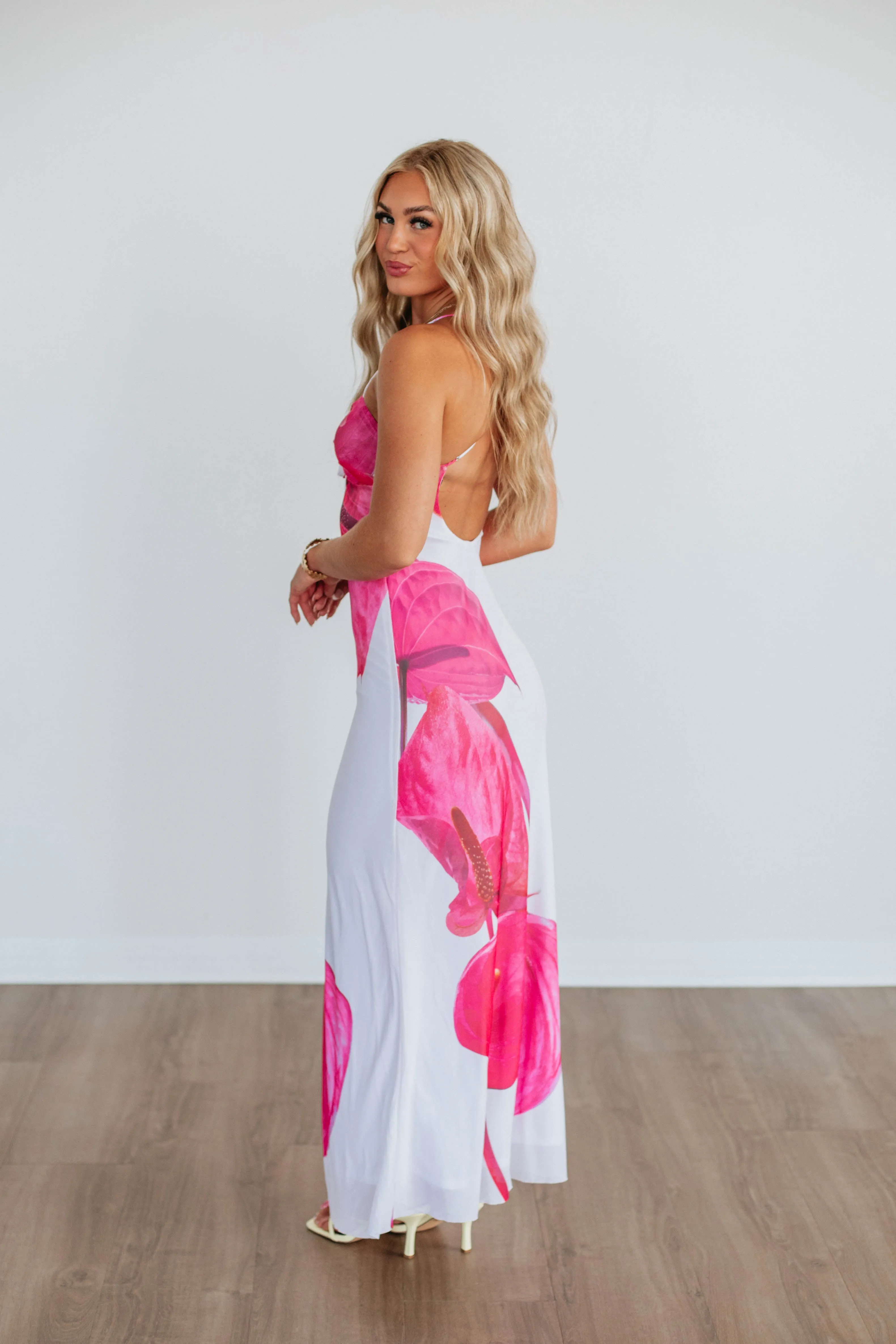 wrap waist Romea Maxi Dress